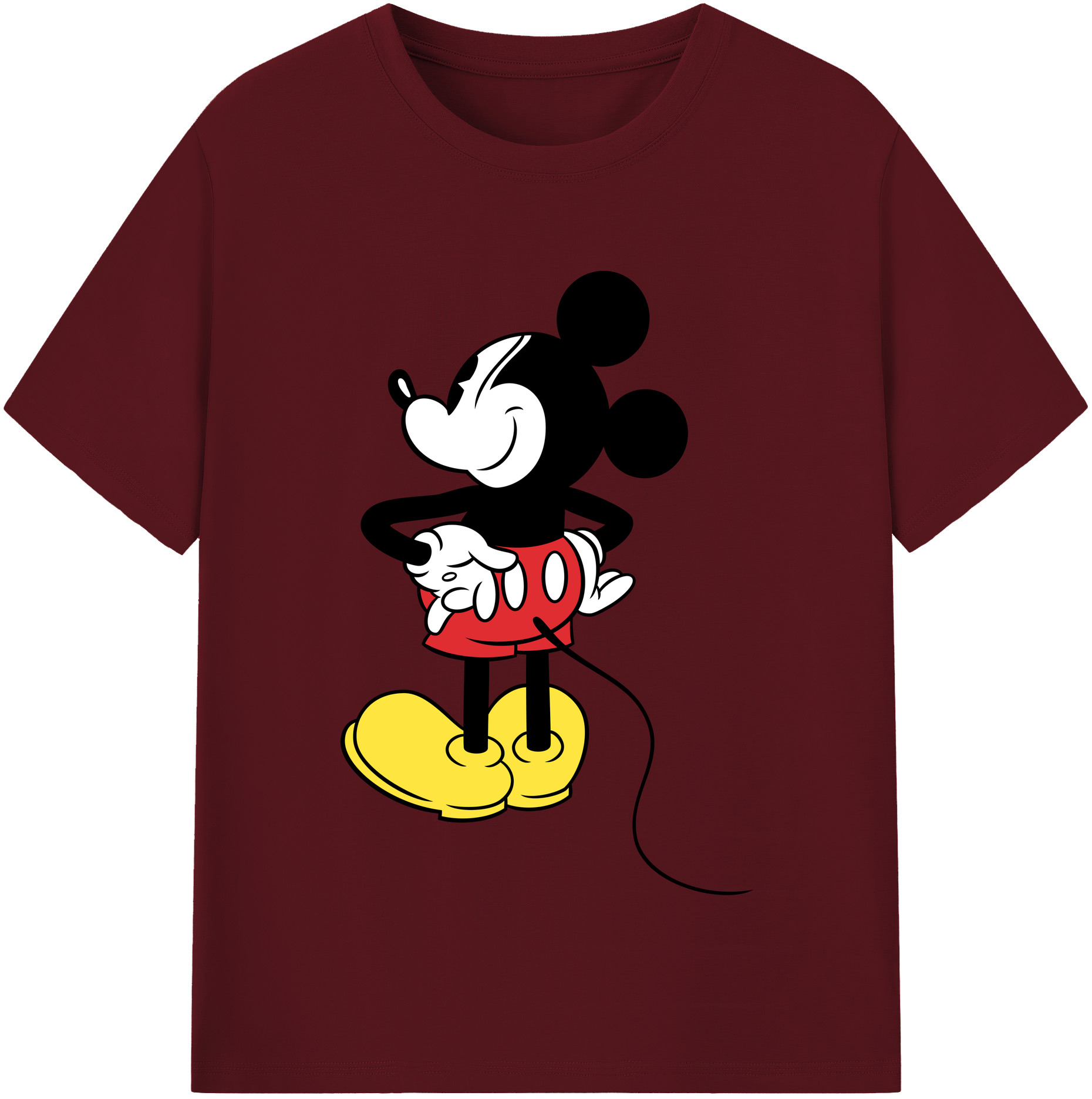 （画像用） ミッキーマウス Mickey Mouse 綿100％半袖Tシャツ（フロントプリント）
